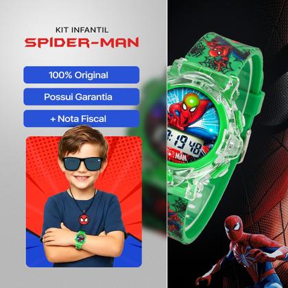 Imagem de Relogio Digital Infantil LED Verde + Colar Oculos pulseira ajustavel crianca menino qualidade premium brinde silicone