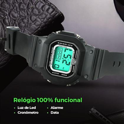 Imagem de Relógio Digital Infantil Menino Silicone Criança + Caixa