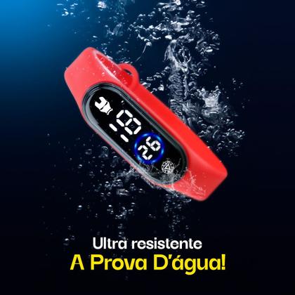 Imagem de Relógio Digital Infantil Prova Dágua + Óculos + Colar Criança Premium Ajustável Proteção UV Acetato