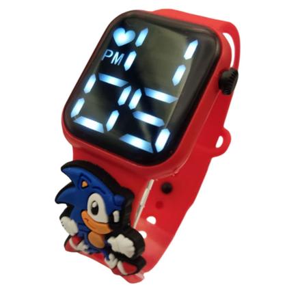 Imagem de Relógio Digital Infantil Sonic Anime Resistente À Água Red - SMACTUDO