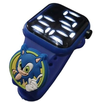 Imagem de Relógio Digital Infantil SONIC face Resistente à Água Azul