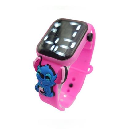 Imagem de Relógio digital Infantil Stitch Resistente à Água - Rosa