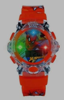 Imagem de Relógio Digital Infantil Toca e Pisca Luz led Watch Super Heróis Homem Aranha