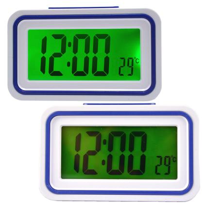 Imagem de Relógio Digital LCD Fala Hora Em Português Azul CBRN09060