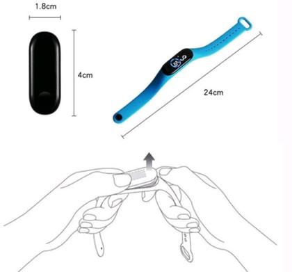 Imagem de Relógio Digital Led Adulto/Infantil Unissex Esportivo Pulseira Silicone Feminino/Masculino Prova Água