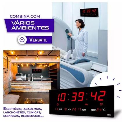 Imagem de Relógio Digital Led Grande Controle Hospital