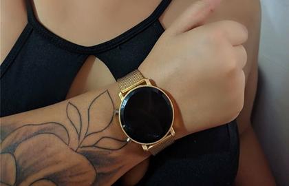 Imagem de Relógio Digital Led Luxo Feminino Unissex Redondo Pulseira Silicone Ajustável Dourado Rose Gold Prata Preto Moda