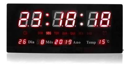 Imagem de Relógio Digital Led Preto Grande Escritório