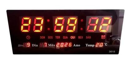 Imagem de Relógio Digital Led Preto Grande Escritório