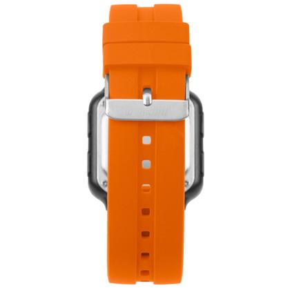 Imagem de Relógio Digital Masculino e Feminino Unisex de Pulso Troca a Pulseira Kit com 2 Pulseiras Preto e Laranja à Prova D Água Quadrado Mormaii