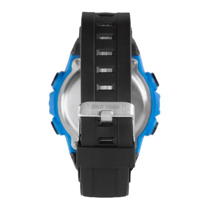 Imagem de Relógio Digital Masculino Esportivo de Pulso com Pulseira de Silicone Preto e Azul à Prova D Água Shock Mormaii
