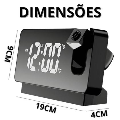 Imagem de Relógio Digital Projetor Relogio Despertador Digital Dispertador Led Despetado Portátil Relógios