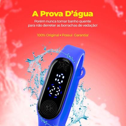 Imagem de relogio digital prova dagua + copo capitao america resistente presente menino qualidade premium pulseira ajustavel