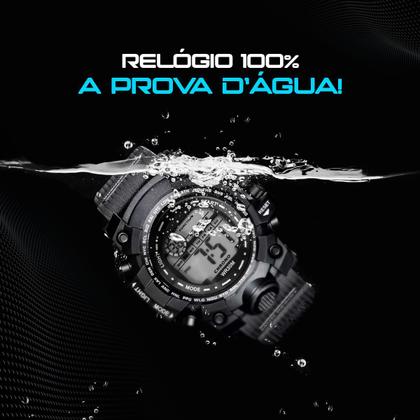 Imagem de Relogio Digital Prova Dagua Masculino + Oculos Proteção UV acetato alarme presente original qualidade premium resistente