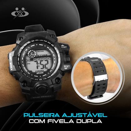 Imagem de Relogio Digital Prova Dagua Masculino + Oculos Proteção UV acetato alarme presente original qualidade premium resistente