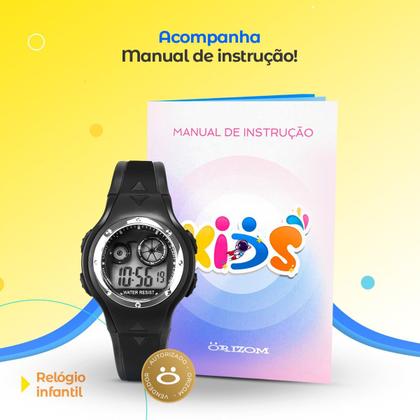 Imagem de relogio digital qualidade premium infantil silicone criança adolescente menino led original alarme