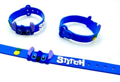 Imagem de Relogio digital smar a prova d agua e pulseira infantil masculino Stich kit 2 em 1 menino.