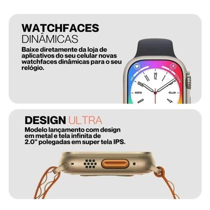 Imagem de Relógio Digital Smart Watch K9 Ultra2 47mm 2 Pulseiras Compatível Android e iOS