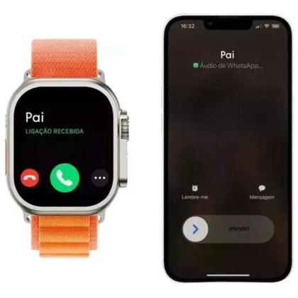 Imagem de Relógio digital Smart Watch W10 46mm series 10 com 10 pulseiras