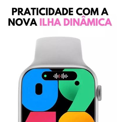 Imagem de Relógio digital Smart Watch W10 46mm series 10 com 10 pulseiras