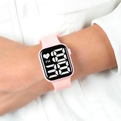 Imagem de Relógio Digital Sport Led Masculino Feminino Adulto Infantil 021 Rosa