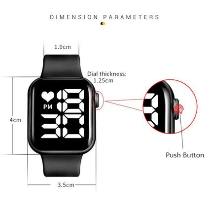 Imagem de Relógio Digital Sport Led Masculino Feminino Adulto Infantil 022 Preto/Vermelho