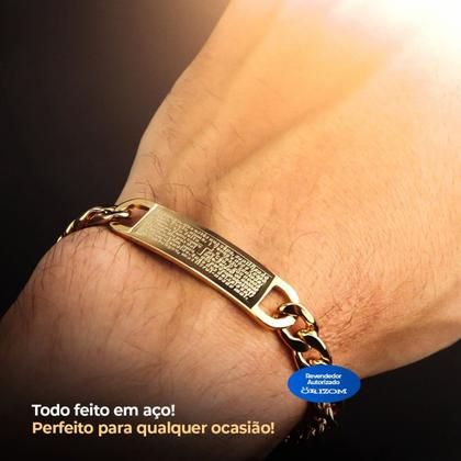 Imagem de Relogio dourado cordão banhado prova dagua + pulseira + caixa pesado presente qualidade premium ouro