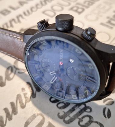 Imagem de Relógio Esportes Curren 8225 Pulseira de Couro Original