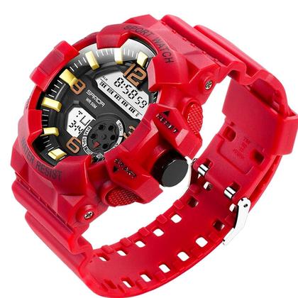 Imagem de Relógio Esportivo Masculino SANDA Multifuncional Relógio de Pulso Analógicos Digitais Tela LED A Prova Dágua