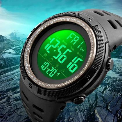 Imagem de Relógio esportivo masculino skmei 1251 marrom preto digital discreto resistente