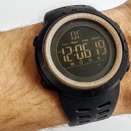 Imagem de Relógio esportivo masculino skmei 1251 marrom preto digital discreto resistente