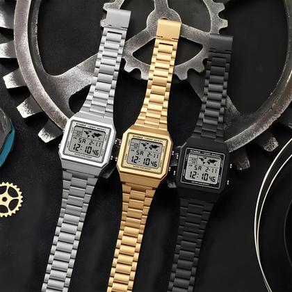 Imagem de Relógio Esportivo Masculino Synoke - Cronômetro Digital de Aço Inoxidável à Prova d'Água