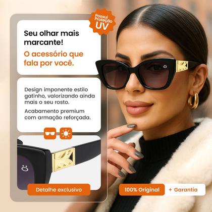 Imagem de relogio feminino aço inox banhado + colar brincos garantia casual social protecao uv delicado dourado strass pingente