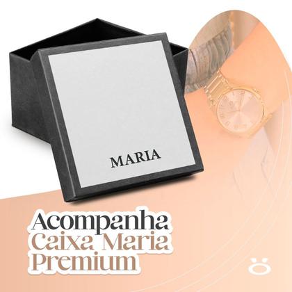 Imagem de Relogio Feminino Aco Inox Prata + Caixa social prova dagua qualidade premium edição limitada original moda presente