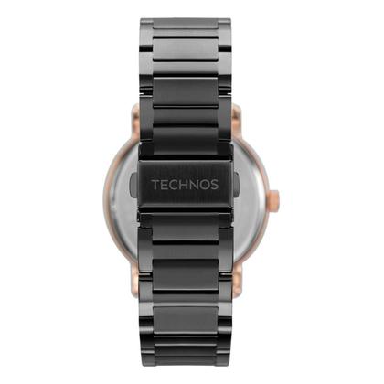 Imagem de Relógio Feminino Analógico de Pulso Preto e Rose Movimento Quartzo com Caixa e Pulseira de Aço Inoxidável Luxo Elegante Fashion Technos