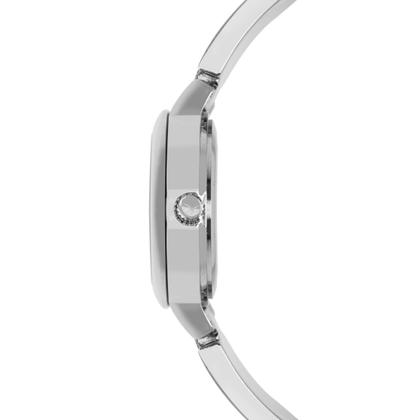 Imagem de Relógio Feminino Analógico Prata de Pulso com Caixa e Pulseira de Aço Inoxidável à Prova D Água Luxo Elegante Fashion Condor