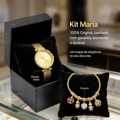 Imagem de relogio feminino banhado aço inox + caixa moda edição limitada social qualidade premium original strass prova dagua presente casual