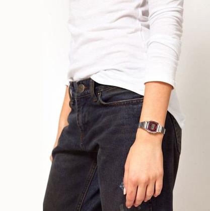 Imagem de Relógio Feminino Casio Digital Prata Vintage Retrô LA670WA-4DF