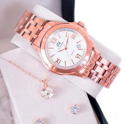 Imagem de Relógio Feminino Champion Ana Hickmann Analógico Rosé AH29070Z Prova DAgua