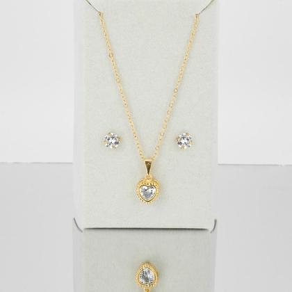 Imagem de Relogio Feminino Champion Analogico Aço Inoxidavel Dourado Elegance Casual Original Com Colar e Brinco Resistente a Agua 1 Ano de Garantia CN26279W