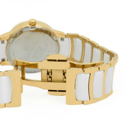 Imagem de Relogio Feminino Champion Analogico Ceramica Dourado Resistente a
