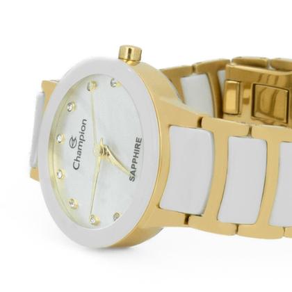 Imagem de Relogio Feminino Champion Analogico Ceramica Dourado Resistente a