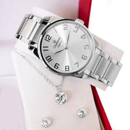 Imagem de Relógio Feminino Champion Analógico Prata CN27652Q Prova D'Água