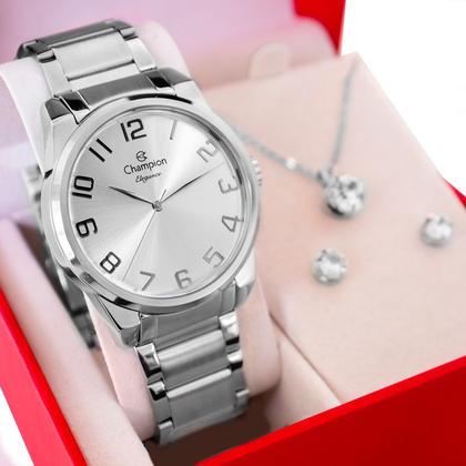 Imagem de Relógio Feminino Champion Analógico Prata CN27652Q Prova D'Água