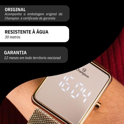 Imagem de Relógio Feminino Champion Digital Espelhado Dourado CH40080B