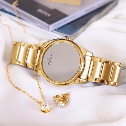 Imagem de Relógio Feminino Champion Digital Espelhado Dourado CH40124B