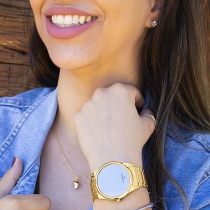 Imagem de Relógio Feminino Champion Digital Espelhado Dourado CH40124B