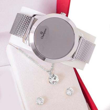 Imagem de Relógio Feminino Champion Digital Prata Espelhado CH40106S