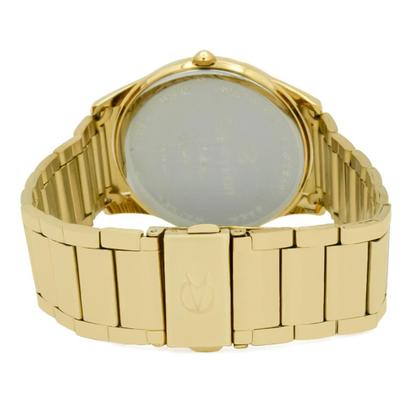 Imagem de Relógio Feminino Champion Dourado Aço Inoxidável Mostrador Prata Original Resistente à Água CN21050H