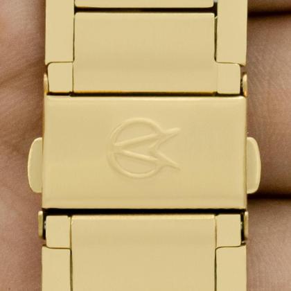 Imagem de Relógio Feminino Champion Dourado Aço Inoxidável Mostrador Prata Original Resistente à Água CN21050H